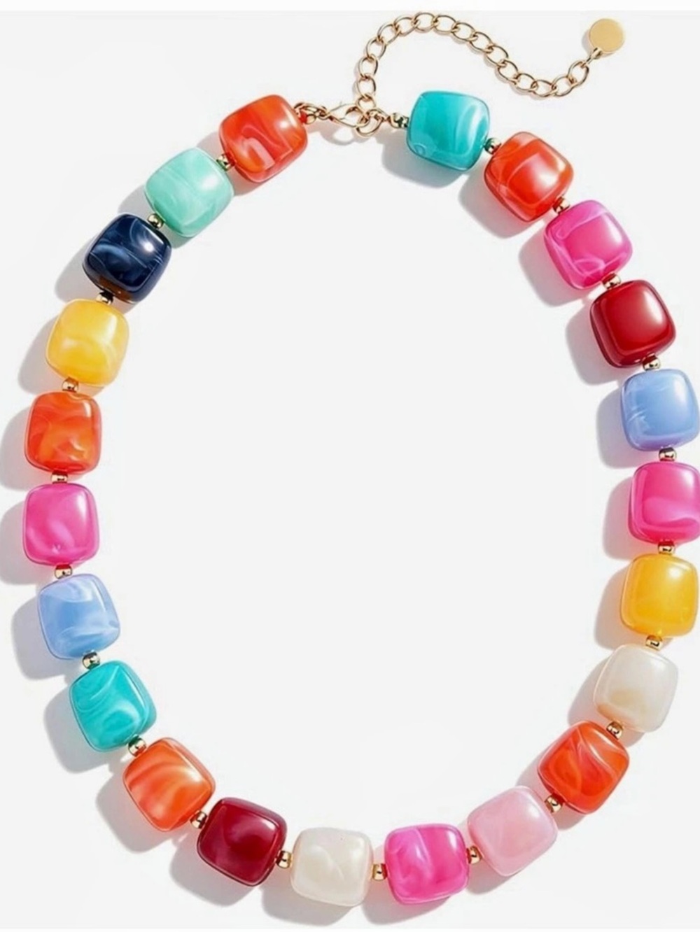 Multicolor & Gold Beaded Necklace
